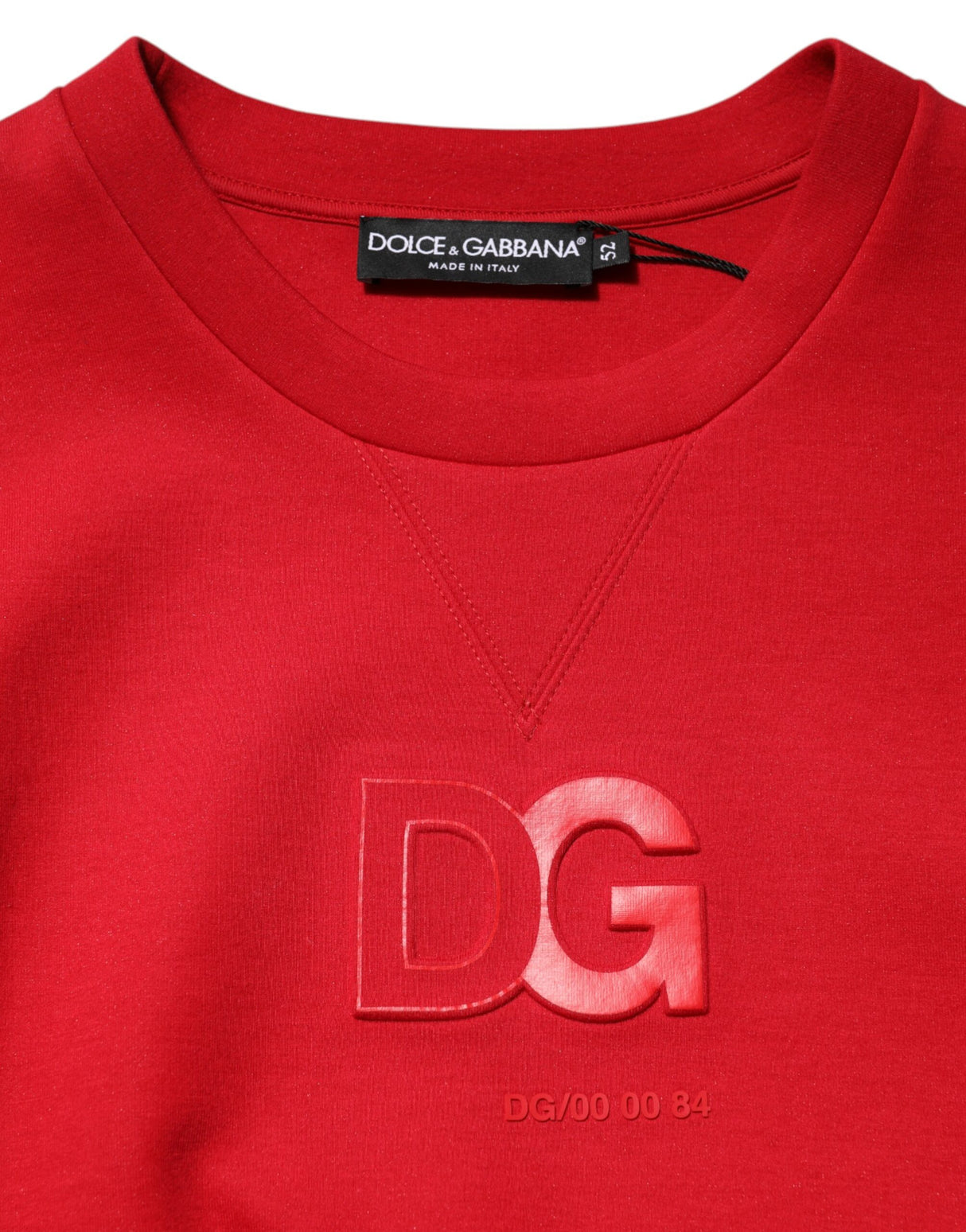 Dolce & Gabbana Red DG Logo Crew Neck Men Sweatshirt Sweater