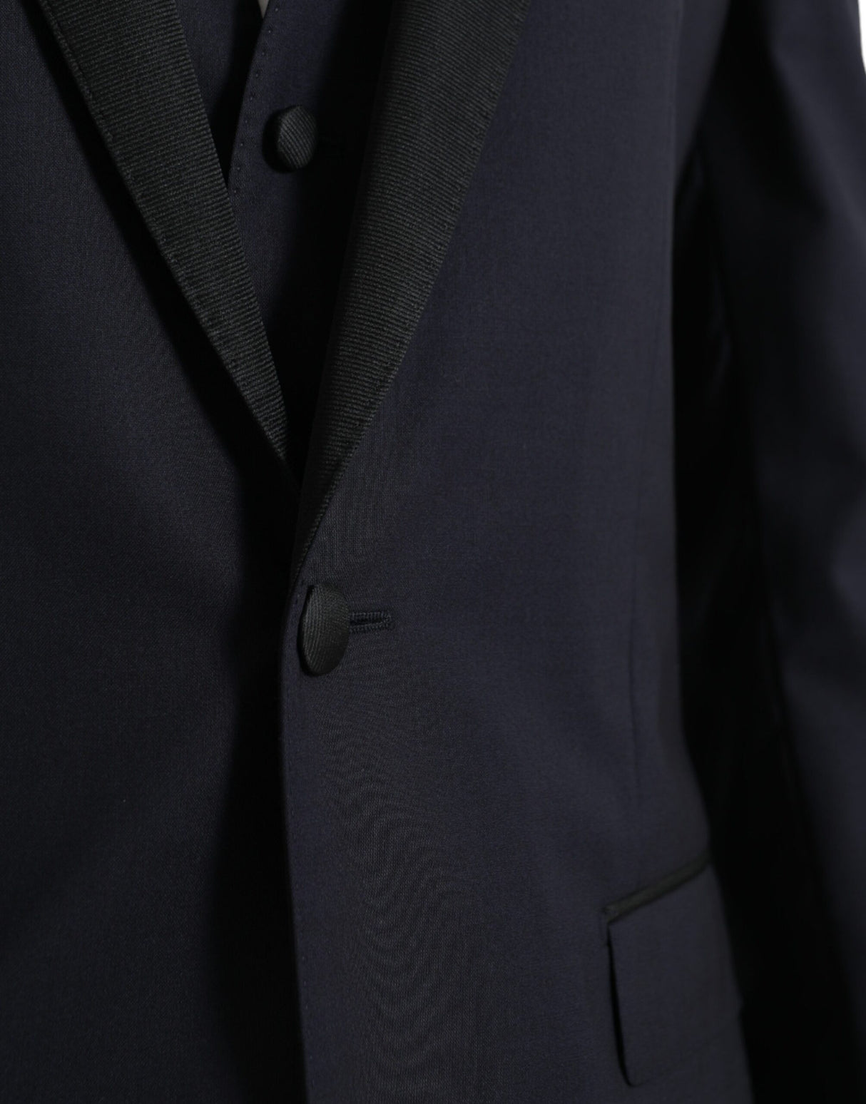 Dolce & Gabbana Blue Wool MARTINI 1 Button Men 3 Piece Suit