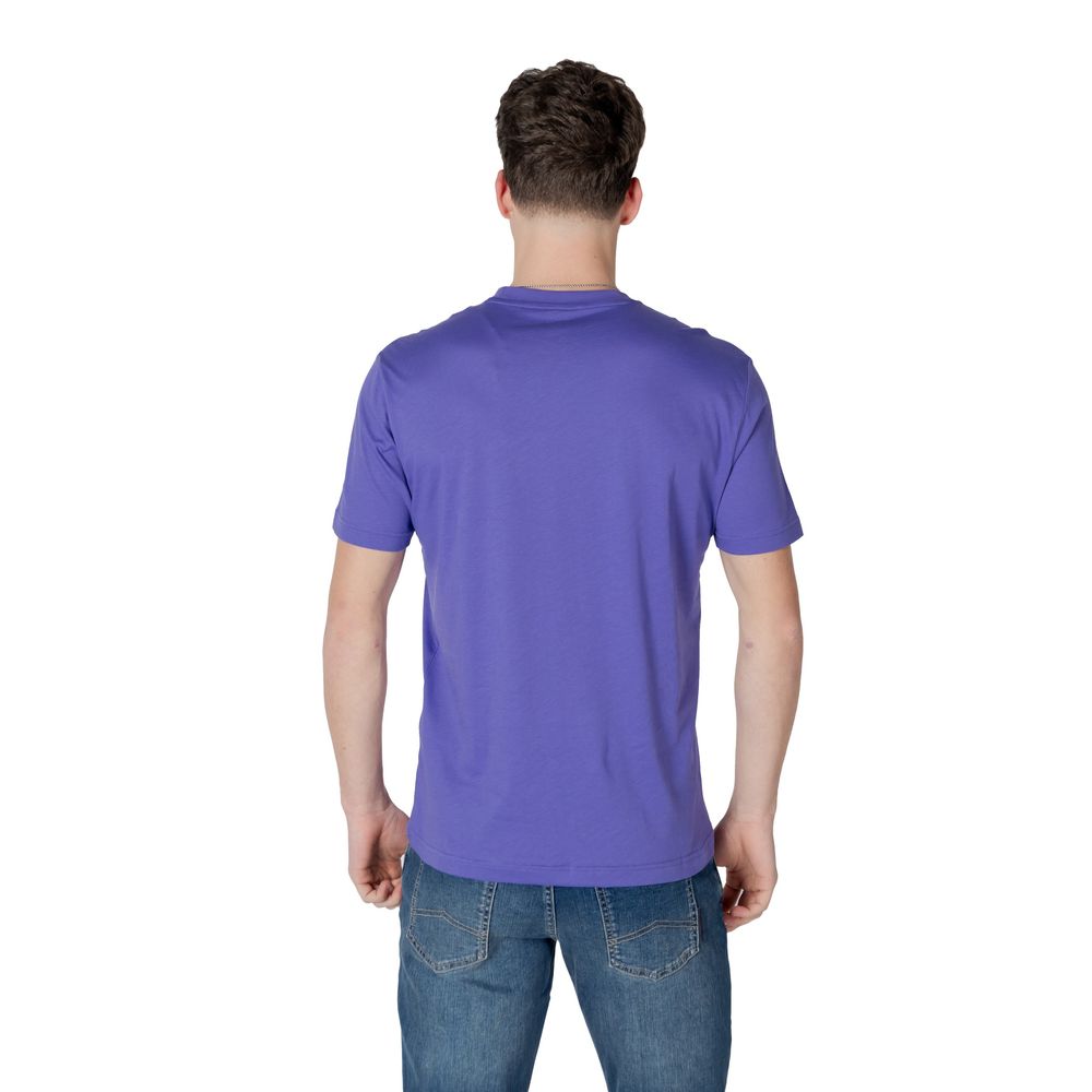 EA7 Emporio Armani Purple Cotton Polo Shirt