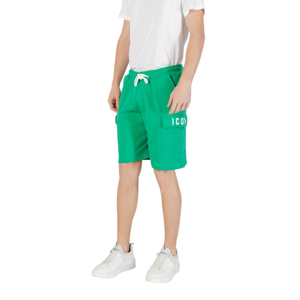 Icon Green Cotton Bermuda Shorts