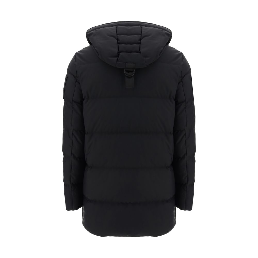 Moose Knuckles Black Nylon Parka