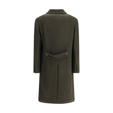 Cruna Green Fleece Wool Coat
