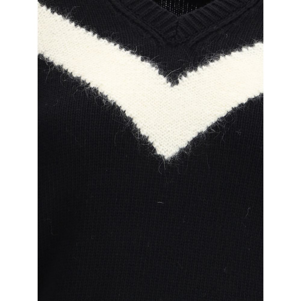 Valentino Black Fleece Wool Sweatshirt