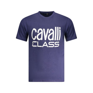 Cavalli Class Blue Cotton T-Shirt