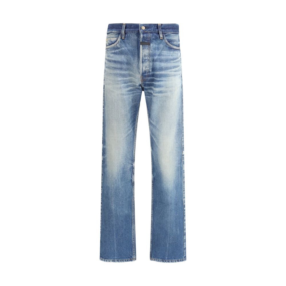 Fear Of God Blue Cotton Straight-Leg Jeans