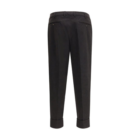 Cruna Black Cotton Casual Pants