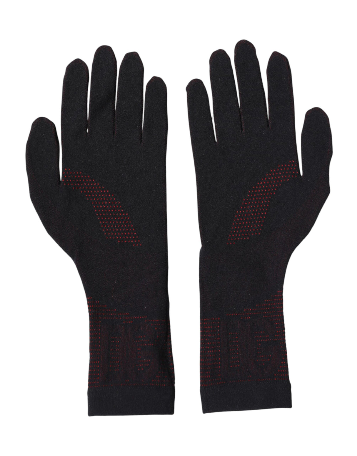 Dolce & Gabbana Black DG Logo Cotton Hands Mitten Men Gloves