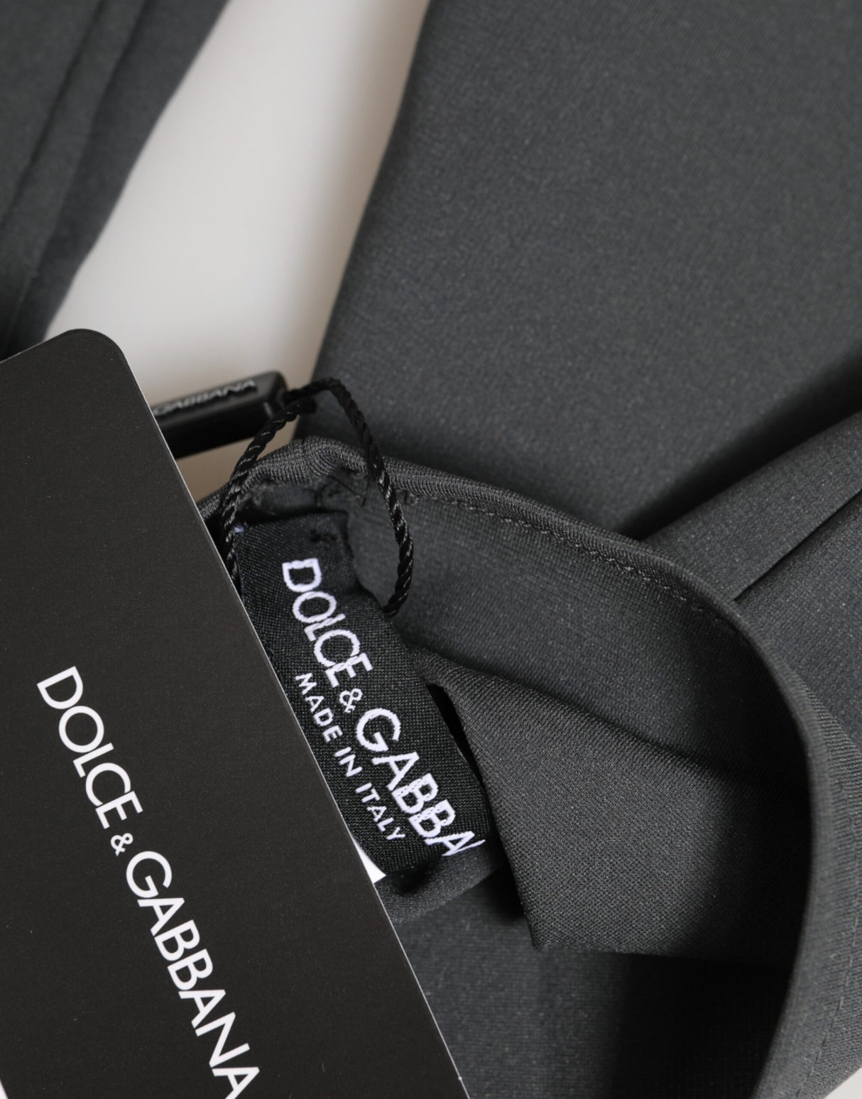 Dolce & Gabbana Dark Gray Viscose Elbow Length Mitten Men Gloves