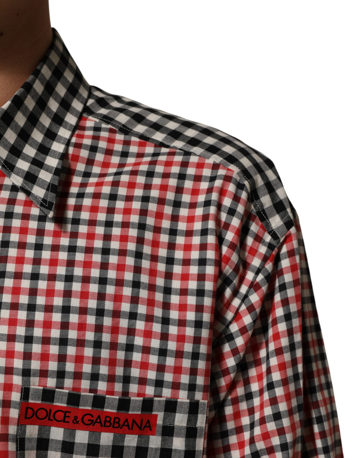 Dolce & Gabbana Multicolor Cotton Collared Checkered Shirt