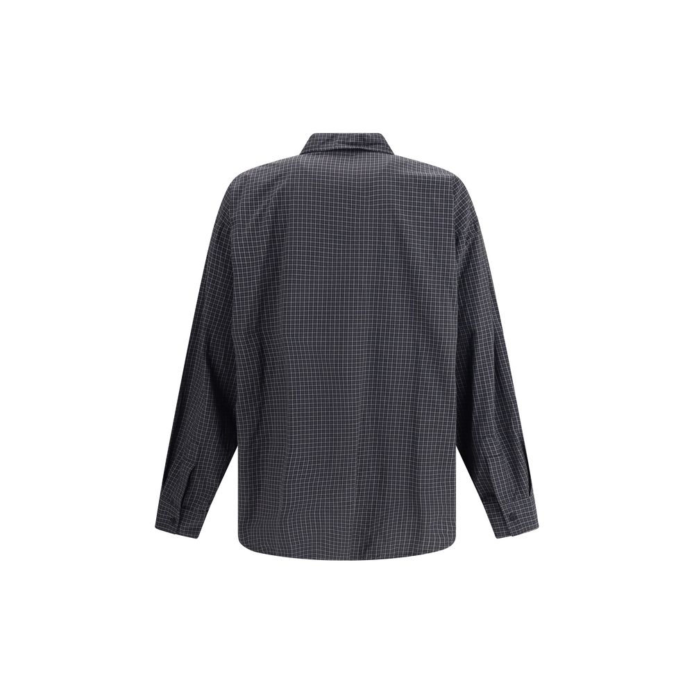 Balenciaga Black Wool Pattern Shirt