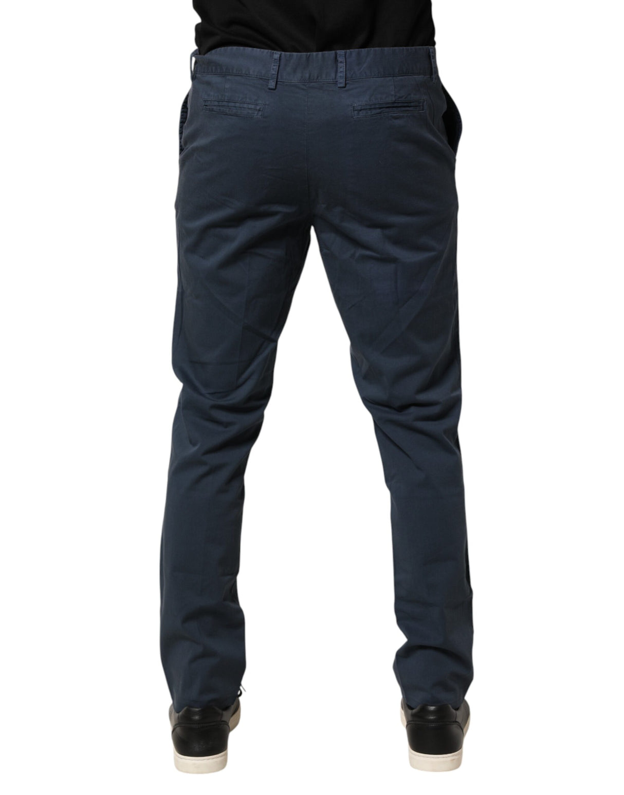 Master Coat Blue Skinny Fit Mid Waist Men Chino Trouser Pants