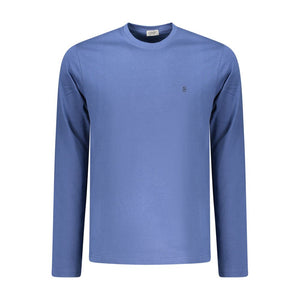 Coveri Moving Blue Cotton Men T-Shirt