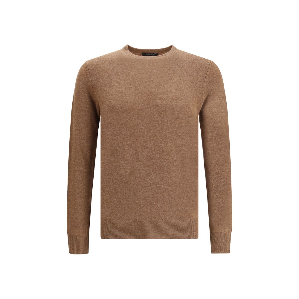 Aragona Cashmere Brown Merino Wool Sweatshirt