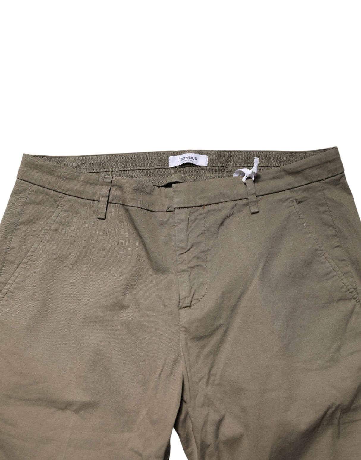 Dondup Beige Cotton Stretch Straight Chino Men Trouser Pants