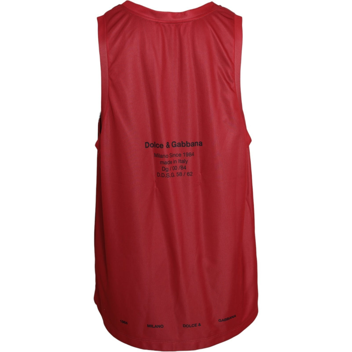 Dolce & Gabbana Red Leopard Print Sleeveless Men Tank T-shirt