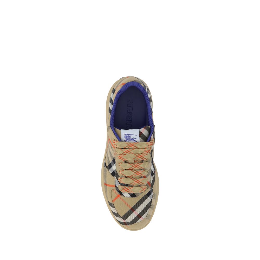 Burberry Beige Polyester Low Top Sneakers