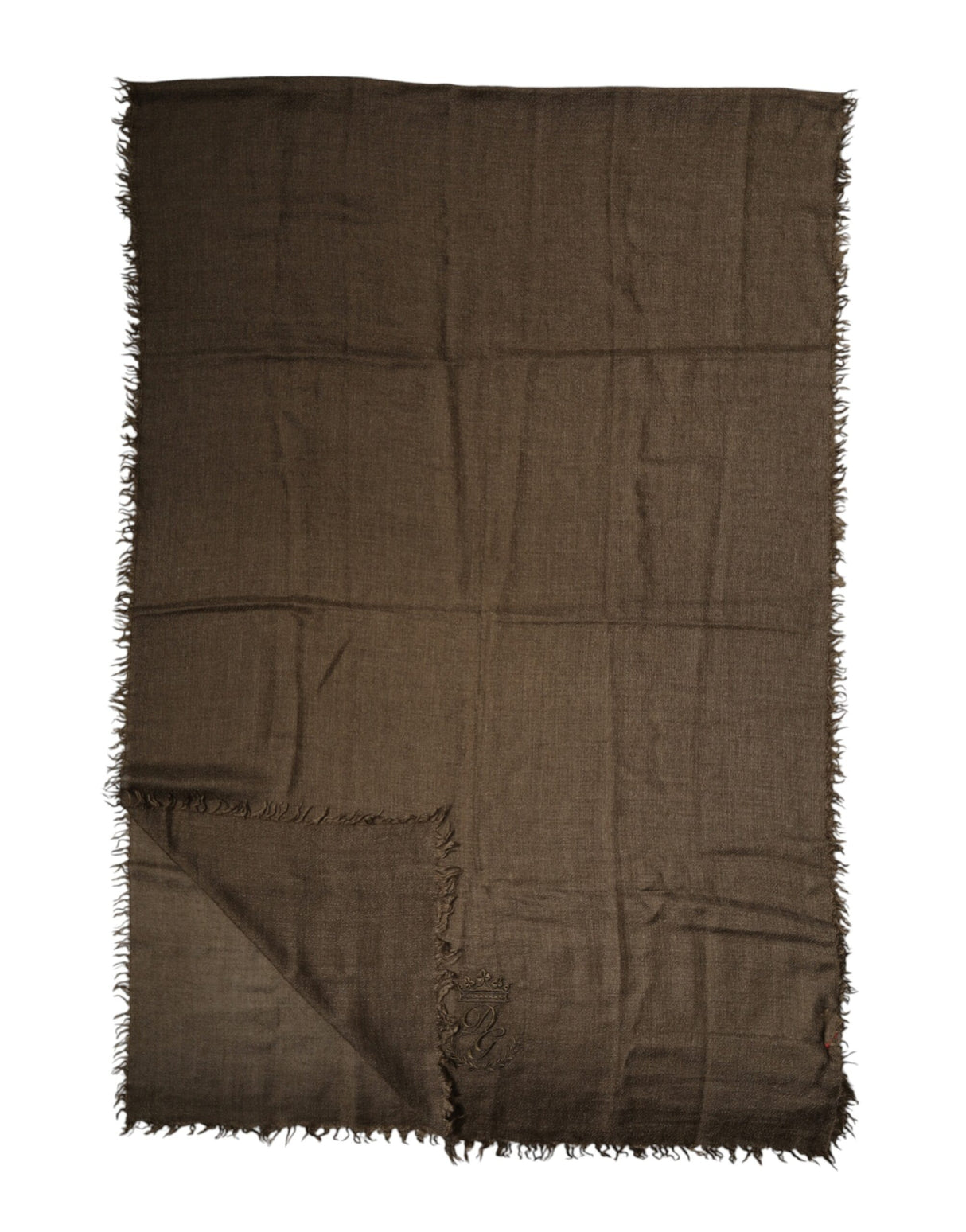 Dolce & Gabbana Brown Cashmere Knit Neck Wrap Shawl Scarf