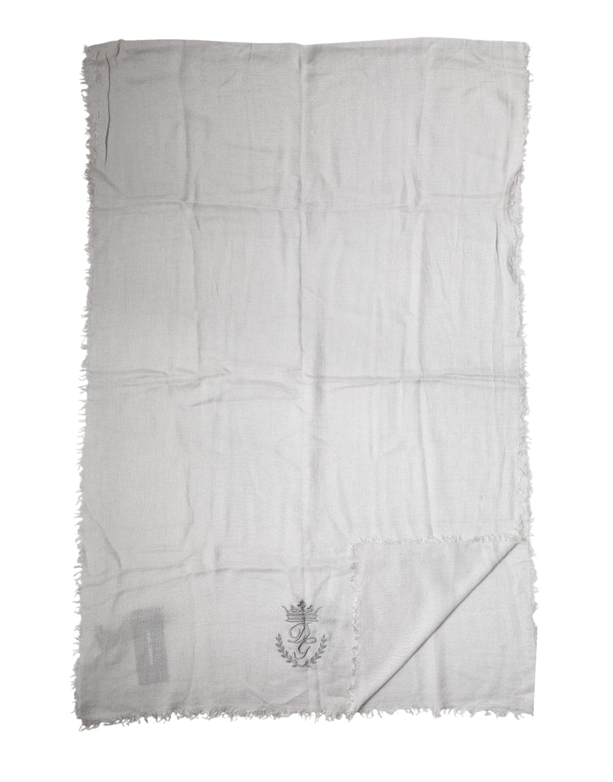 Dolce & Gabbana Gray Cashmere Knit Neck Wrap Shawl Scarf