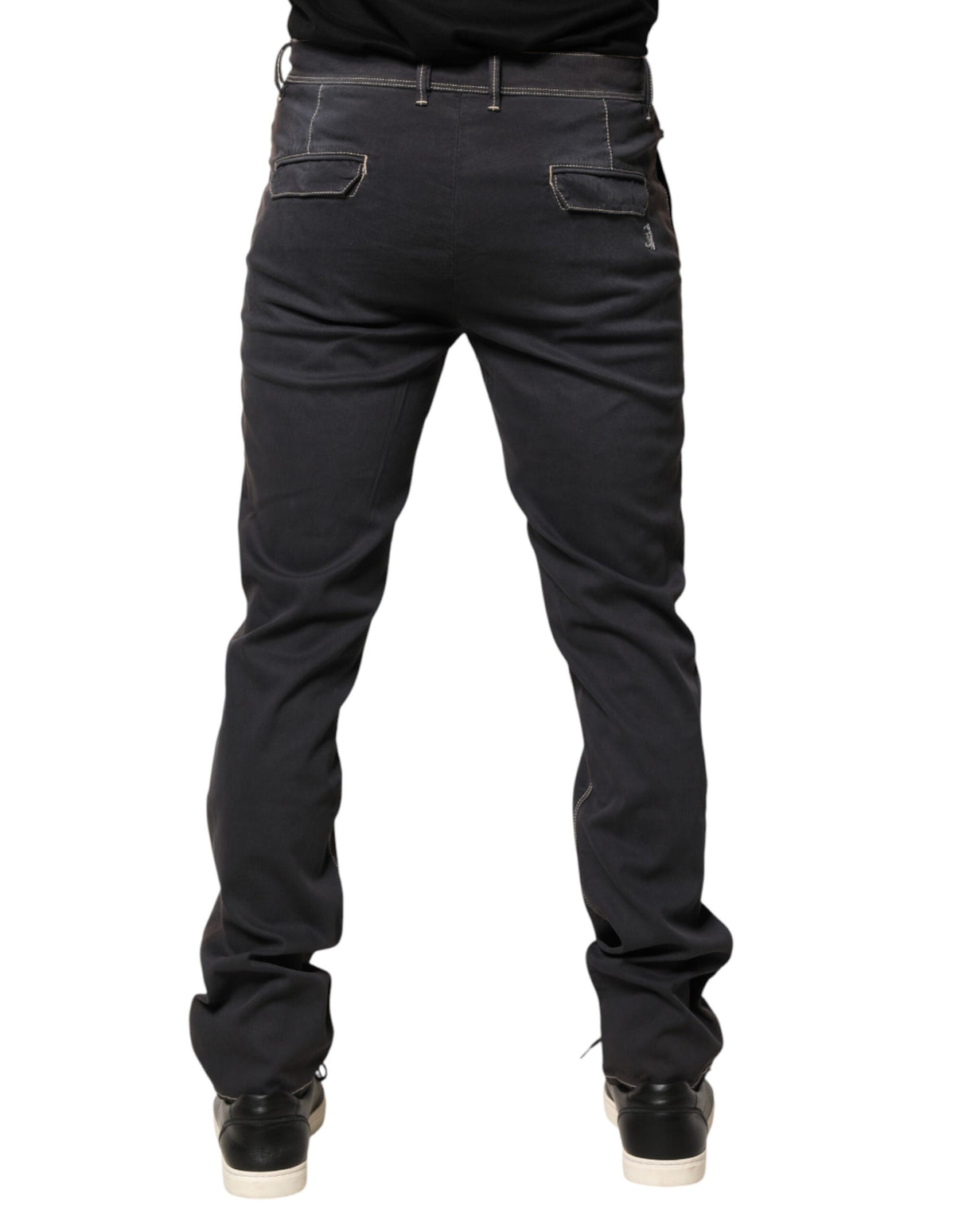 Jeckerson Dark Gray Mid Waist Skinny Fit Men Denim Trouser Jeans