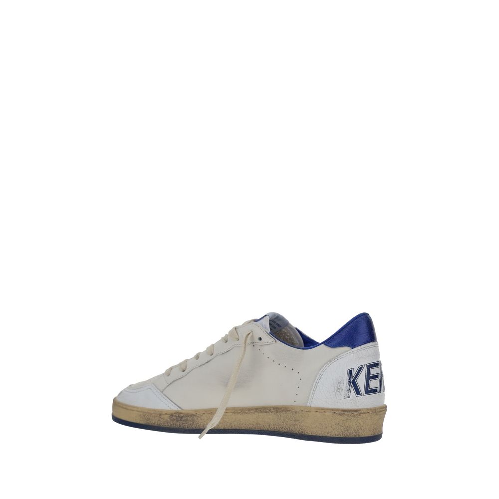 Golden Goose White Calf Leather Bos Taurus Low Top Sneakers