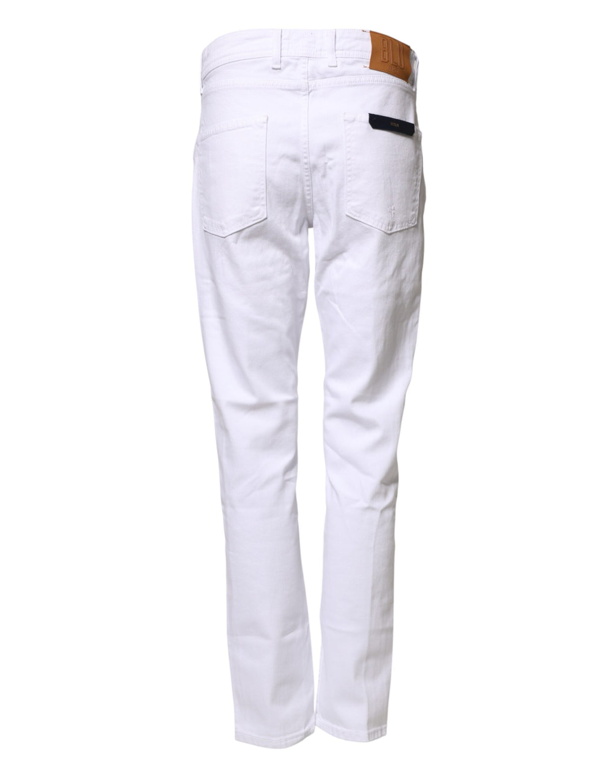 Briglia 1949 White Cotton Straight Fit Men Denim Trouser Jeans