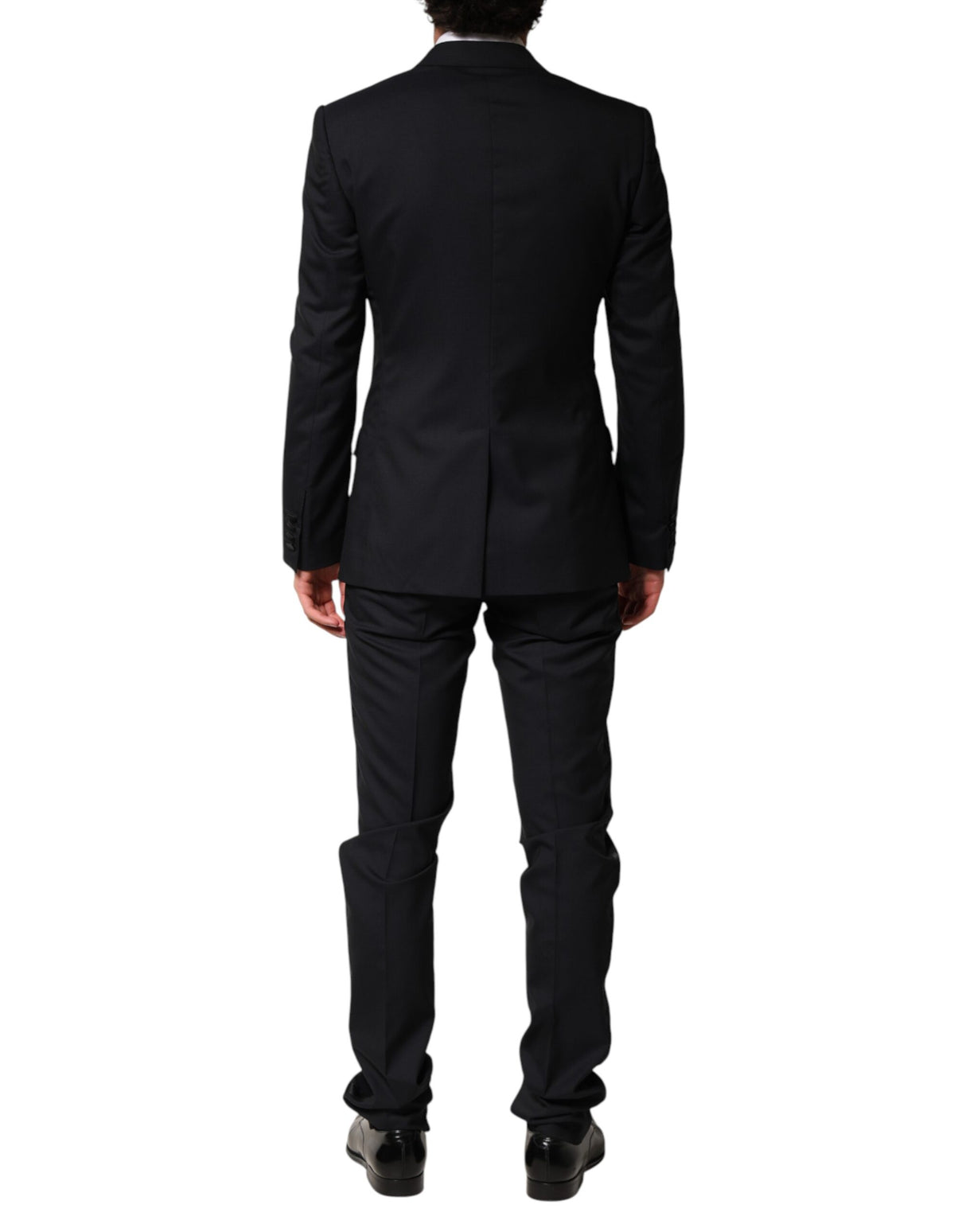 Dolce & Gabbana Black Wool Single Breasted 3 Piece Men Suit