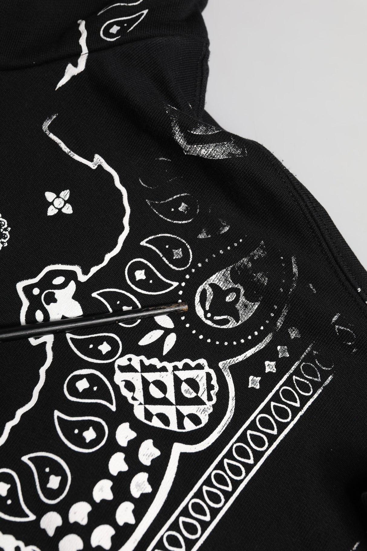 Dolce & Gabbana Black Bandana Hooded Men Sweatshirt Sweater