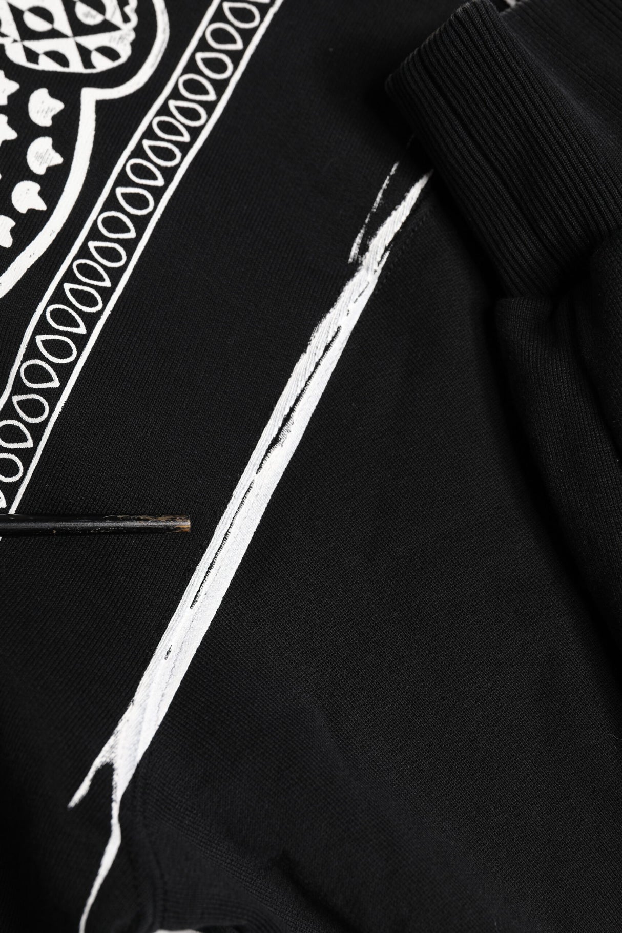 Dolce & Gabbana Black Bandana Hooded Men Sweatshirt Sweater