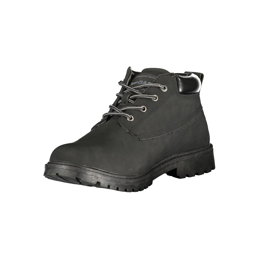 Gas Black Polyurethane Men Ankle Boot