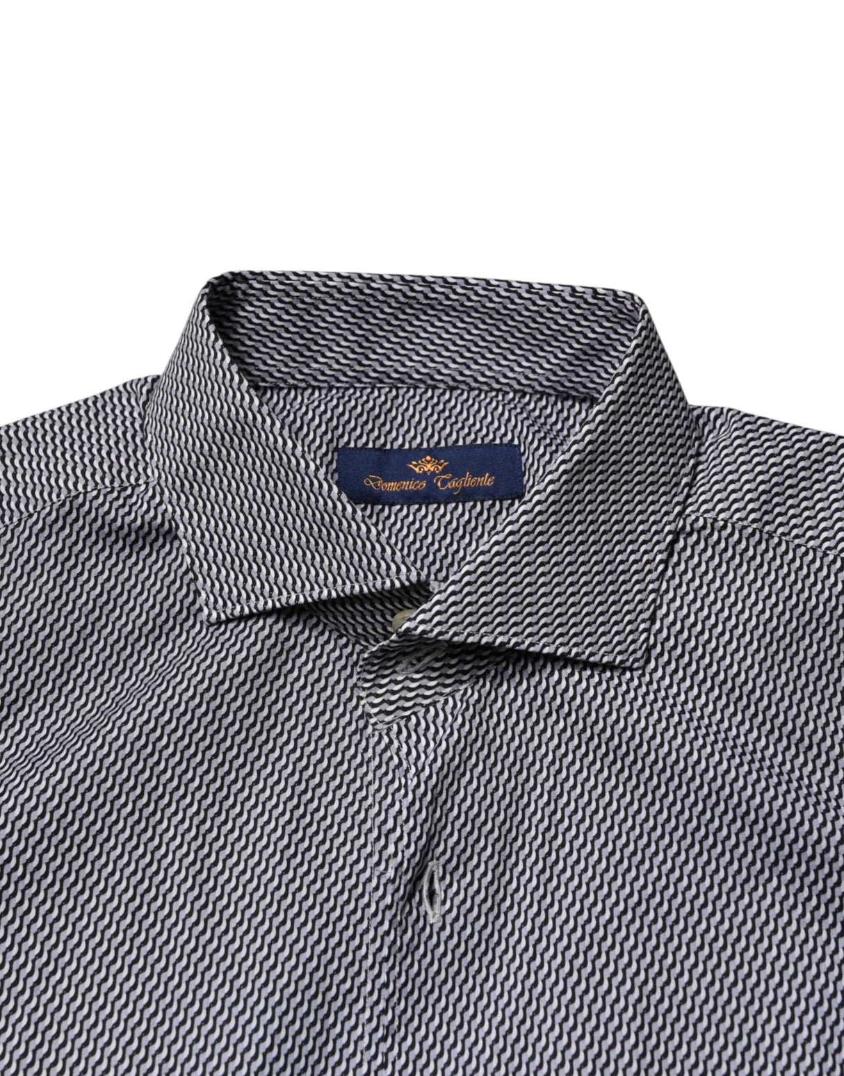 Domenico Tagliente Gray Patterned Long Sleeves Dress Shirt