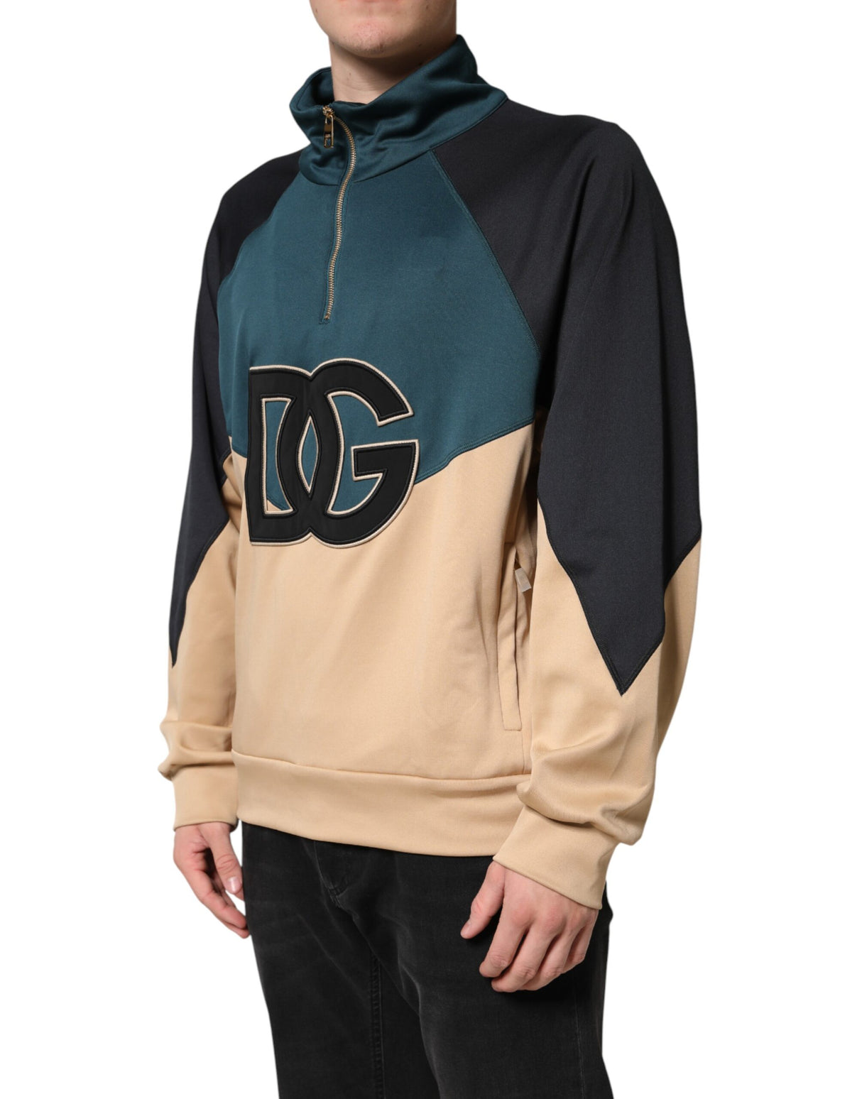 Dolce & Gabbana DG Mock Neck Sweatshirt Sweater Multicolor