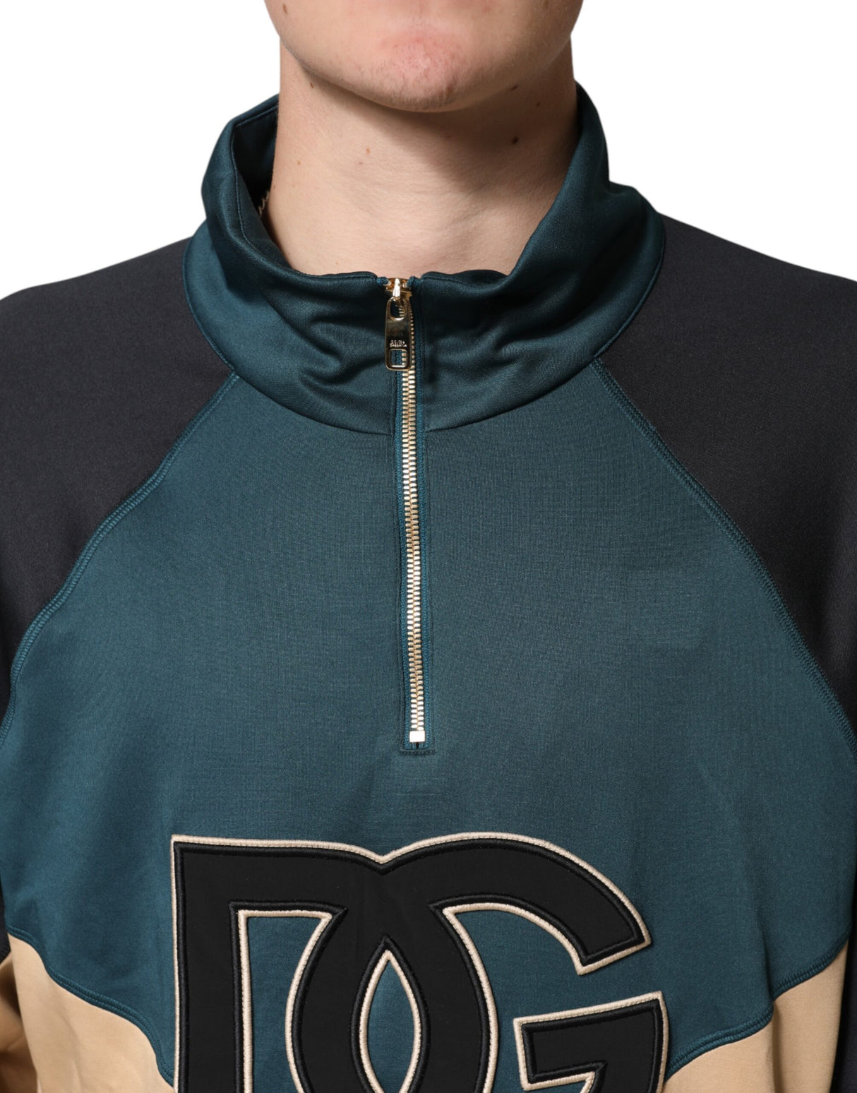 Dolce & Gabbana DG Mock Neck Sweatshirt Sweater Multicolor