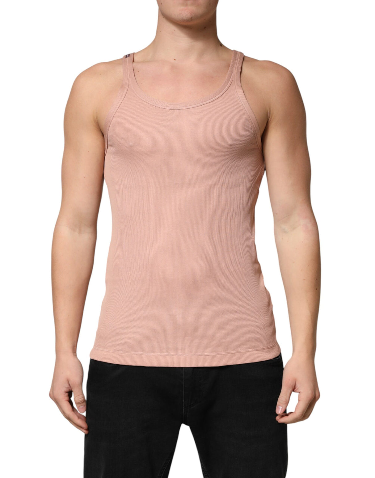Dolce & Gabbana Pink Sleeveless Round Neck Tank Top T-shirt