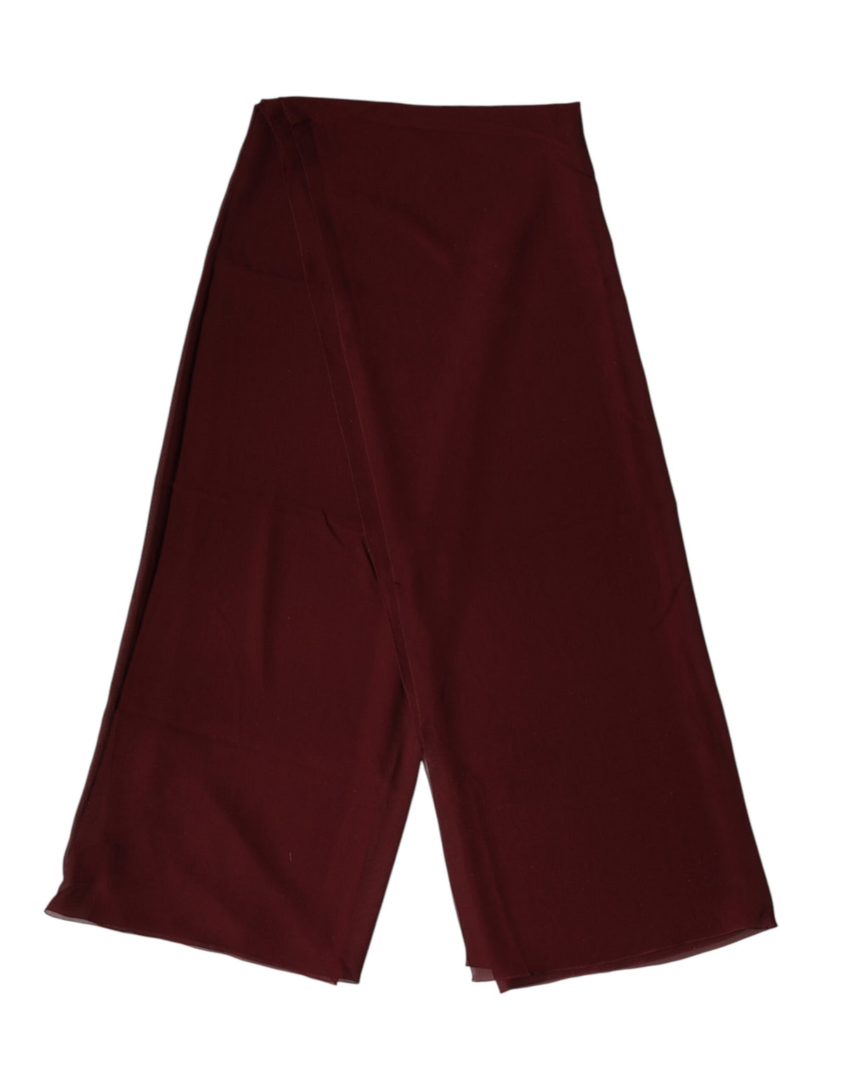 Dolce & Gabbana Maroon Silk Stole Neck Wrap Shawl Men 200cm x 130cm Scarf