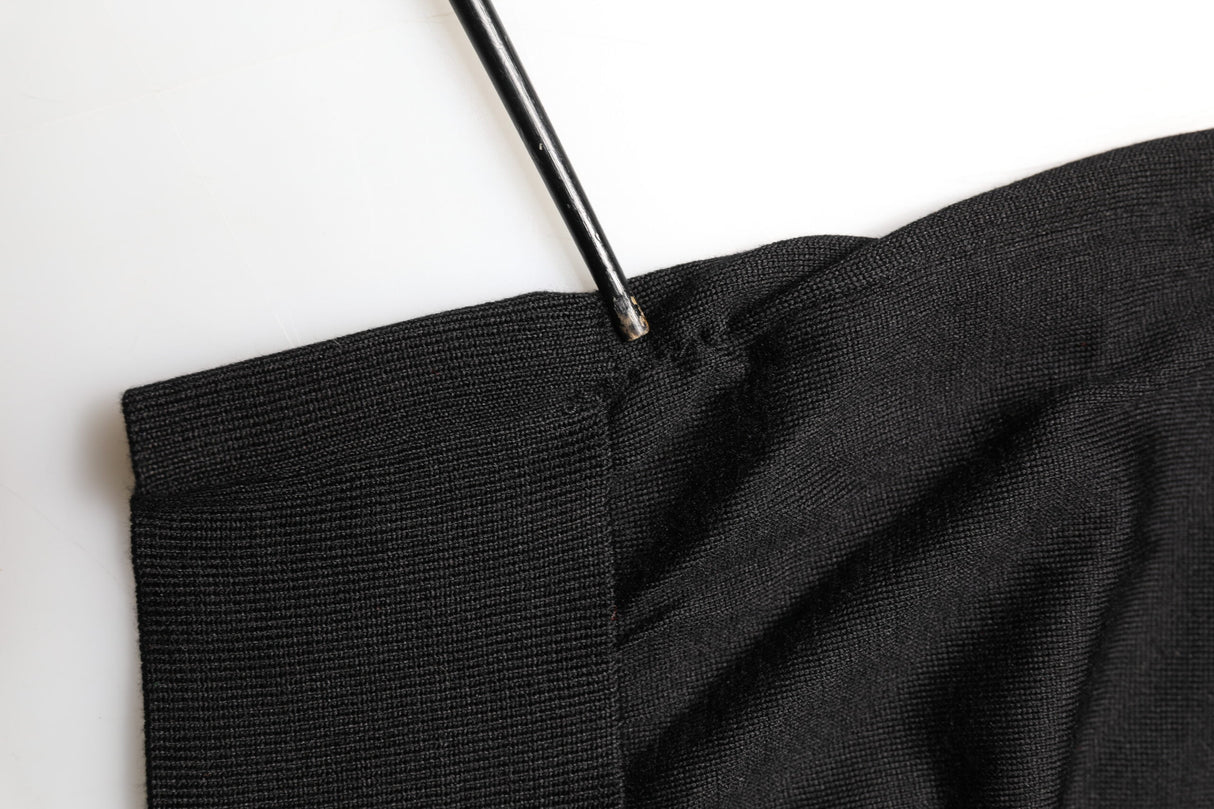 Dolce & Gabbana Black Silk Collared Short Sleeve Polo T-shirt