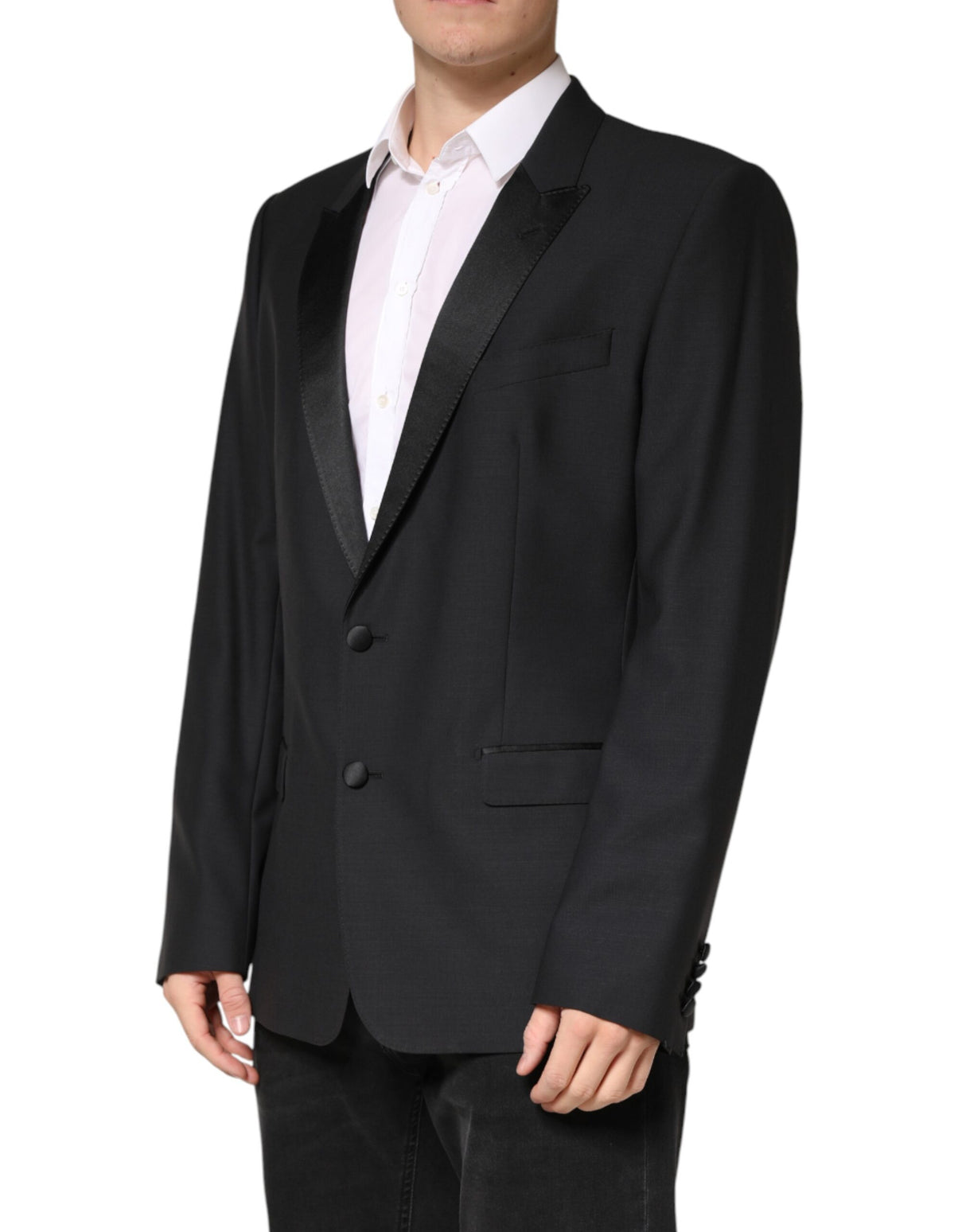 Dolce & Gabbana Black MARTINI Single Breasted Jacket Blazer