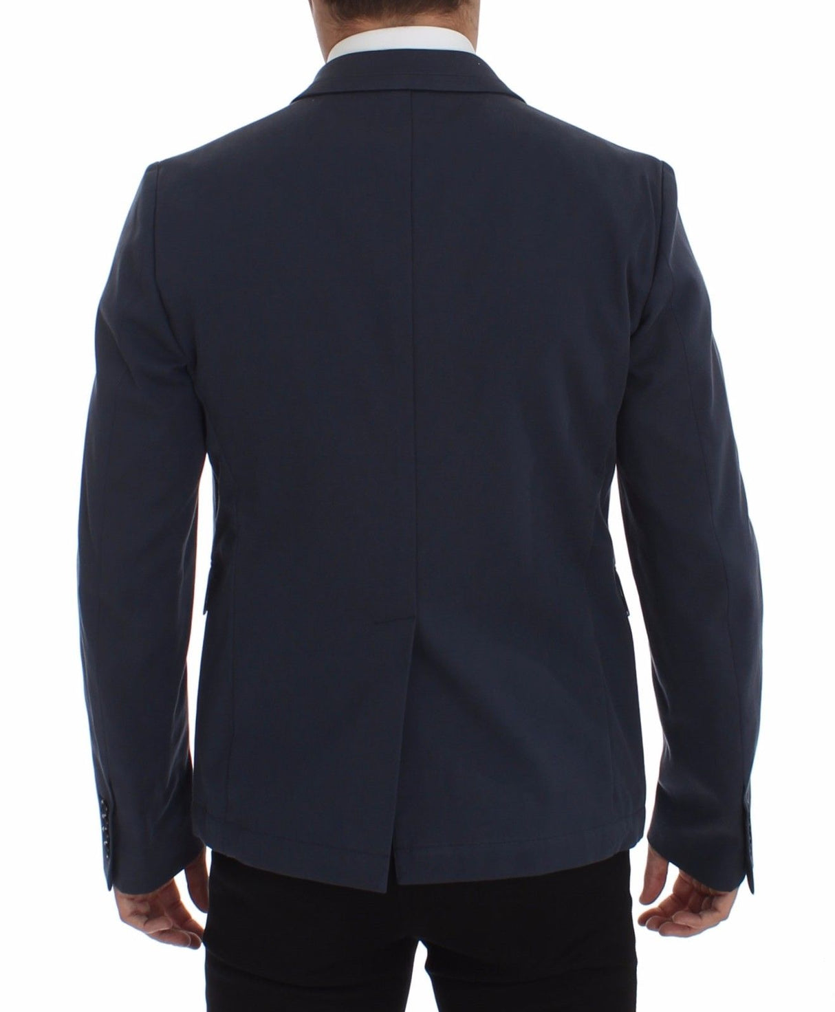 Dolce & Gabbana Blue Cotton Stretch Casual Blazer