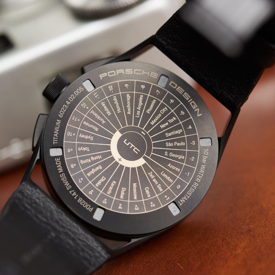 Porsche Design Black Leather Watch