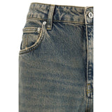 Represent Blue Cotton Straight-Leg Jeans