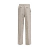 Brioni Gray Linen Casual Pants
