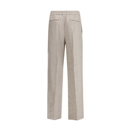 Brioni Gray Linen Casual Pants