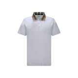 Burberry White Cotton Polo Shirt