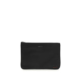 Kiton Black Nylon Clutch Bag