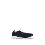 Kiton Blue Cotton Low Top Sneakers
