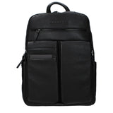 Piquadro Black Leather Backpack