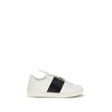 Valentino Garavani White Calf Leather Bos Taurus Low Top Sneakers