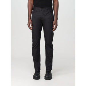 Emporio Armani Black Cotton Casual Pants