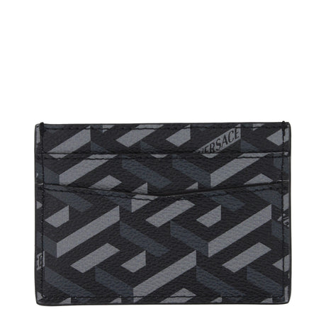 Versace Black Fabric Cardholder