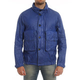 C.P. Company Blue Linen Full-Length Jacket