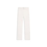 Celine White Cotton Straight-Leg Jeans